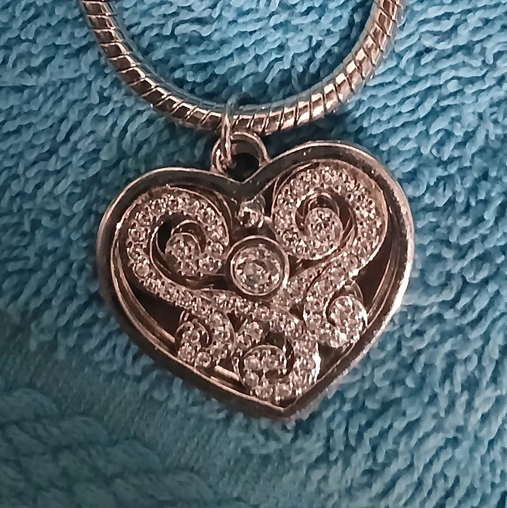 Elegant Silver Heart Crystal Sandals Bracelet Snake Chain